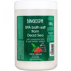 BINGOSPA Sól SPA z Morza Martwego koenzym Q10 i ekstrakt z jagód Goji  1kg